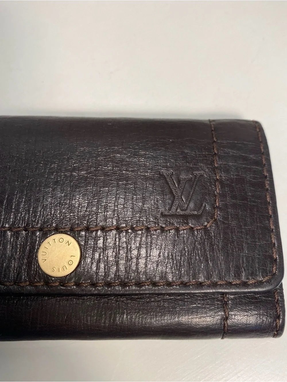 Final Price Mens Louis Vuitton Utah Leather 4 Ring Key Case